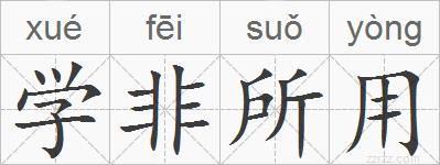 学非所用的拼音