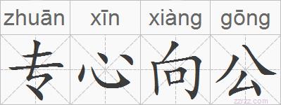 专心向公的拼音